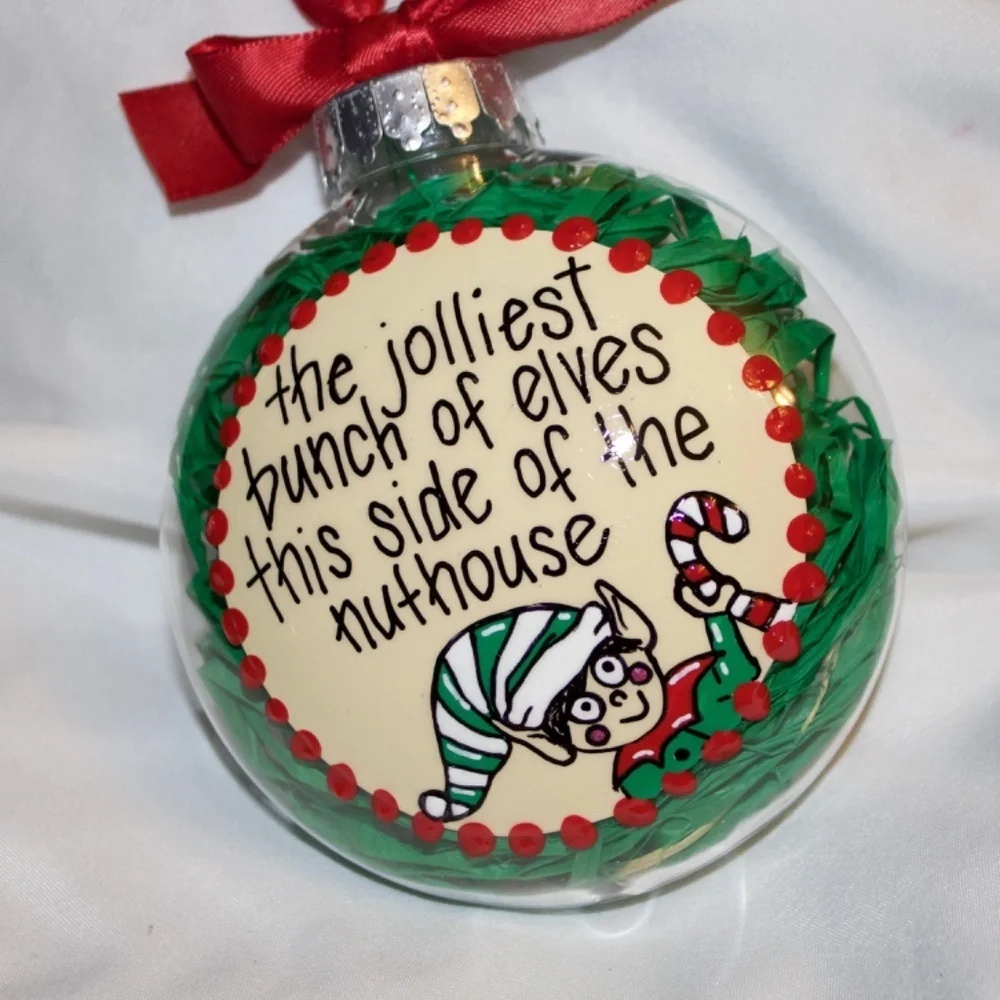 Elf Christmas Ornament: 
